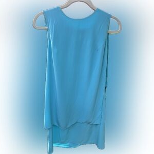 Magaschoni Dress in Teal Silk